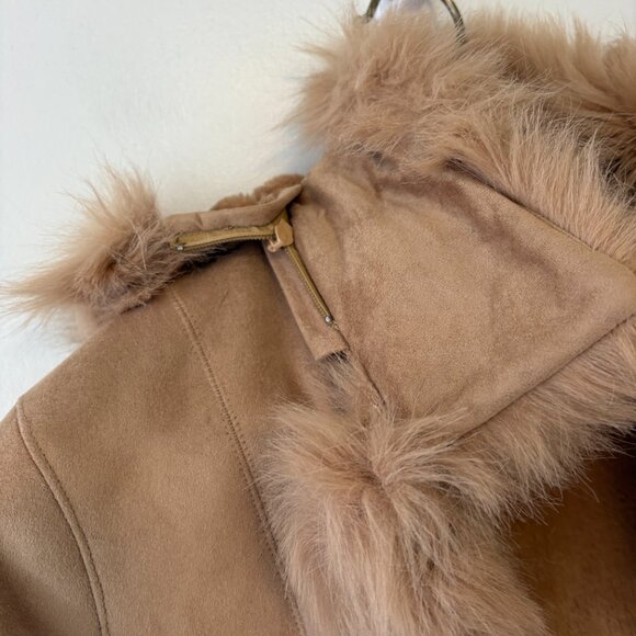 Vintage Marvin Richards Penny Lane Coat Size Large Faux Suede / Fur - Picture 3 of 9